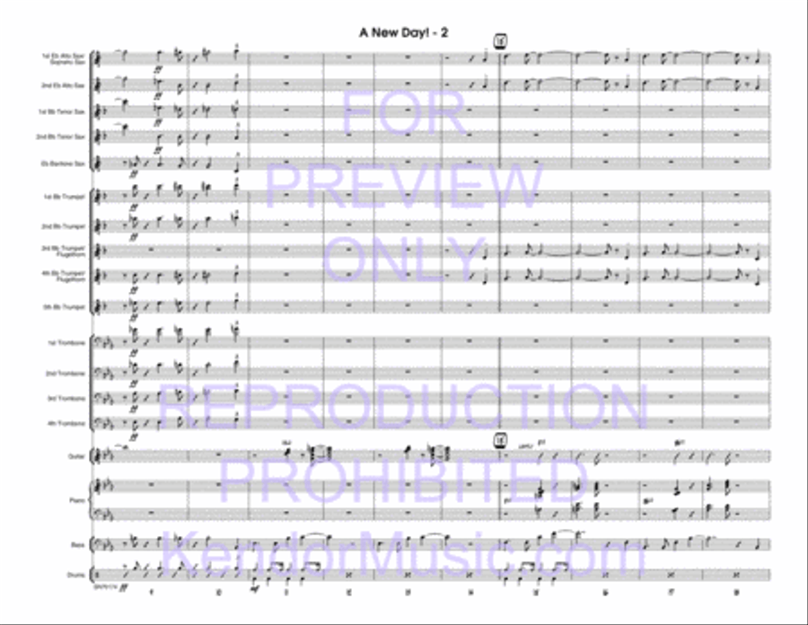 New Day!, A (Full Score) Jazz Ensemble scores gallery preview page 3