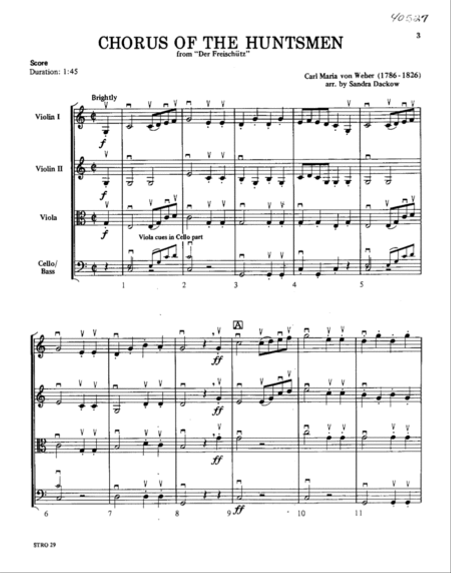 Der Freischutz: Chorus of the Huntsmen Choir scores gallery preview page 2