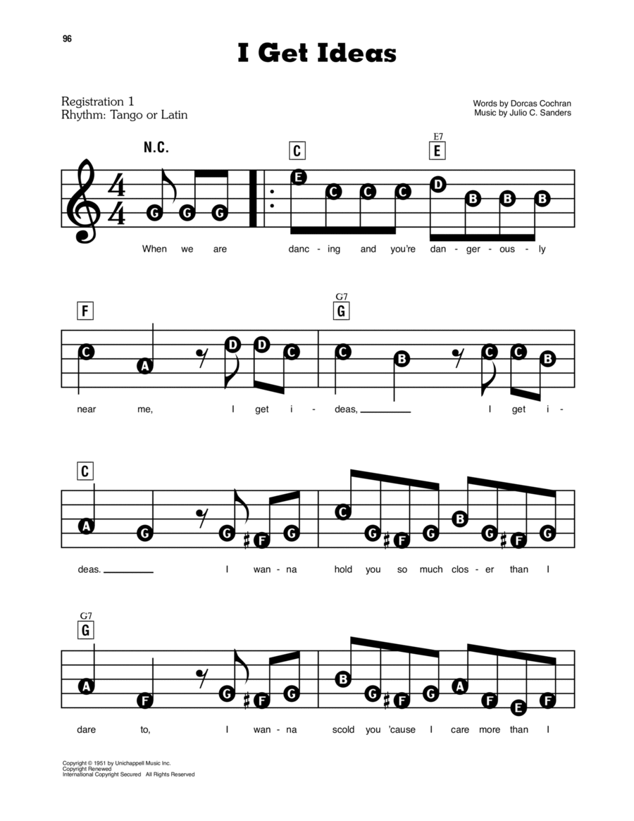 I Get Ideas Electronic Keyboard scores gallery preview page 1