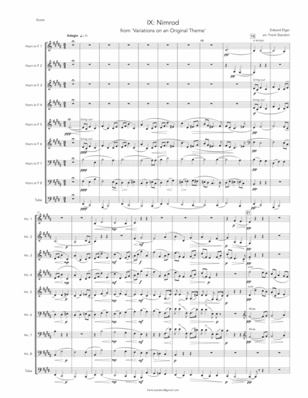 Nimrod for Horn Choir and Tuba