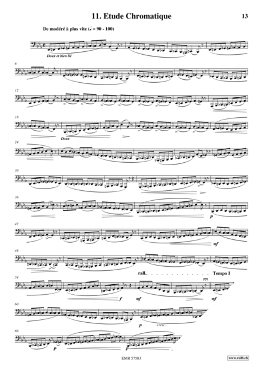 32 Etudes de Perfectionnement Tuba scores gallery preview page 13