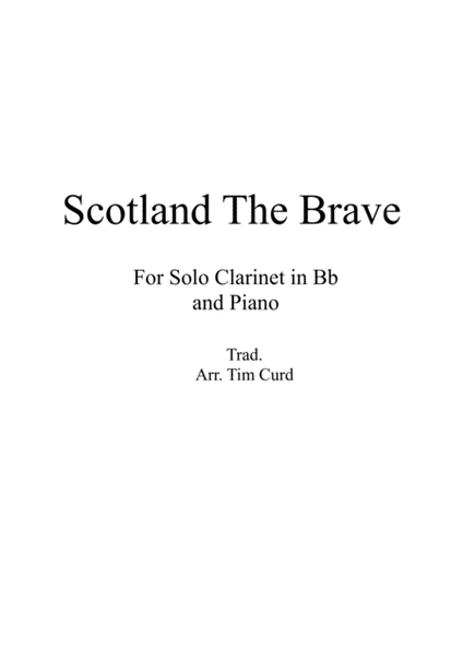 Scotland The Brave for Solo Clarinet in Bb and Piano image number null