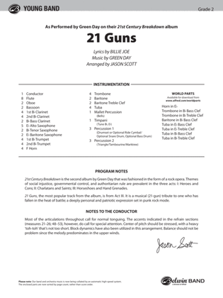 21 Guns: Score