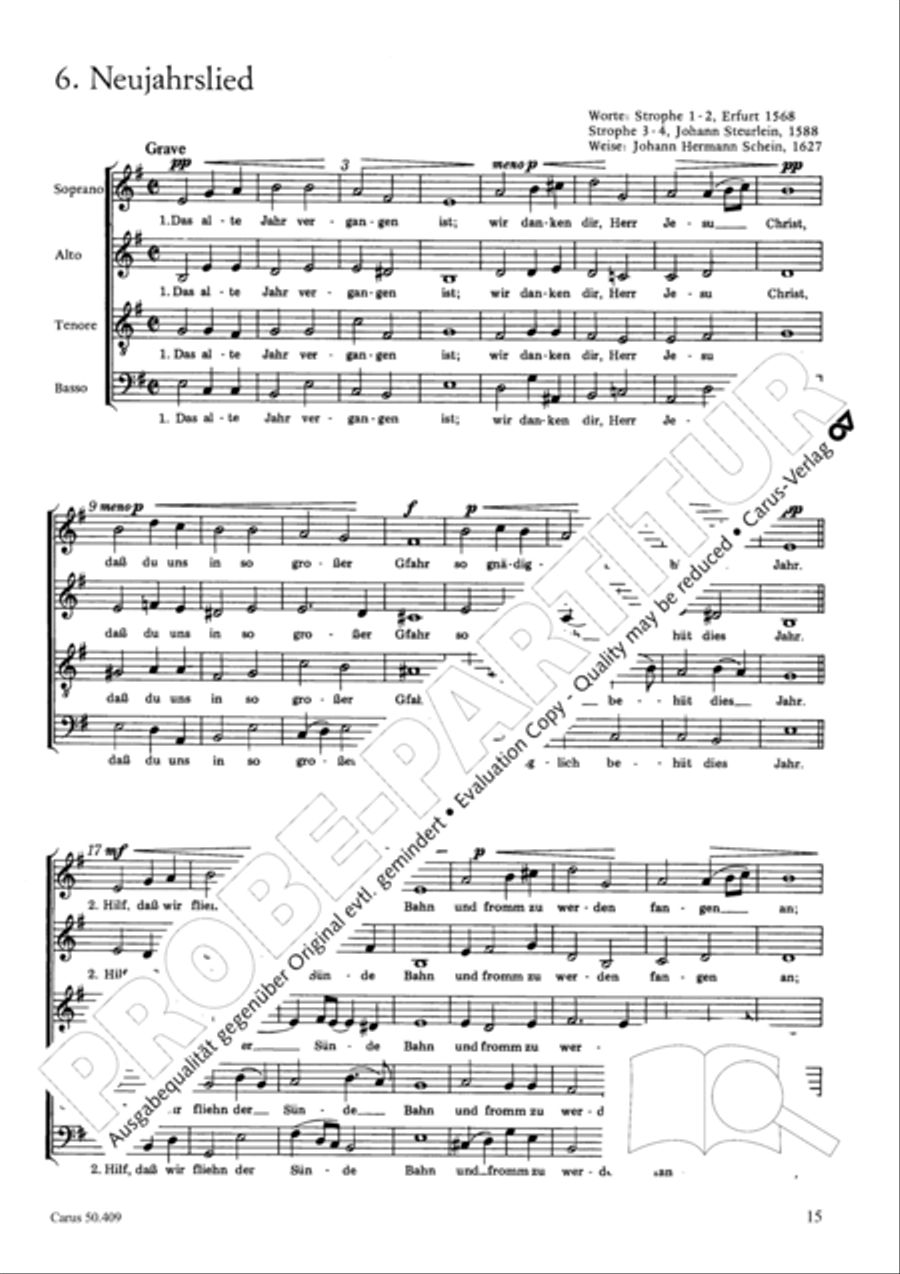 Zwolf deutsche geistliche Gesange Score scores gallery preview page 16