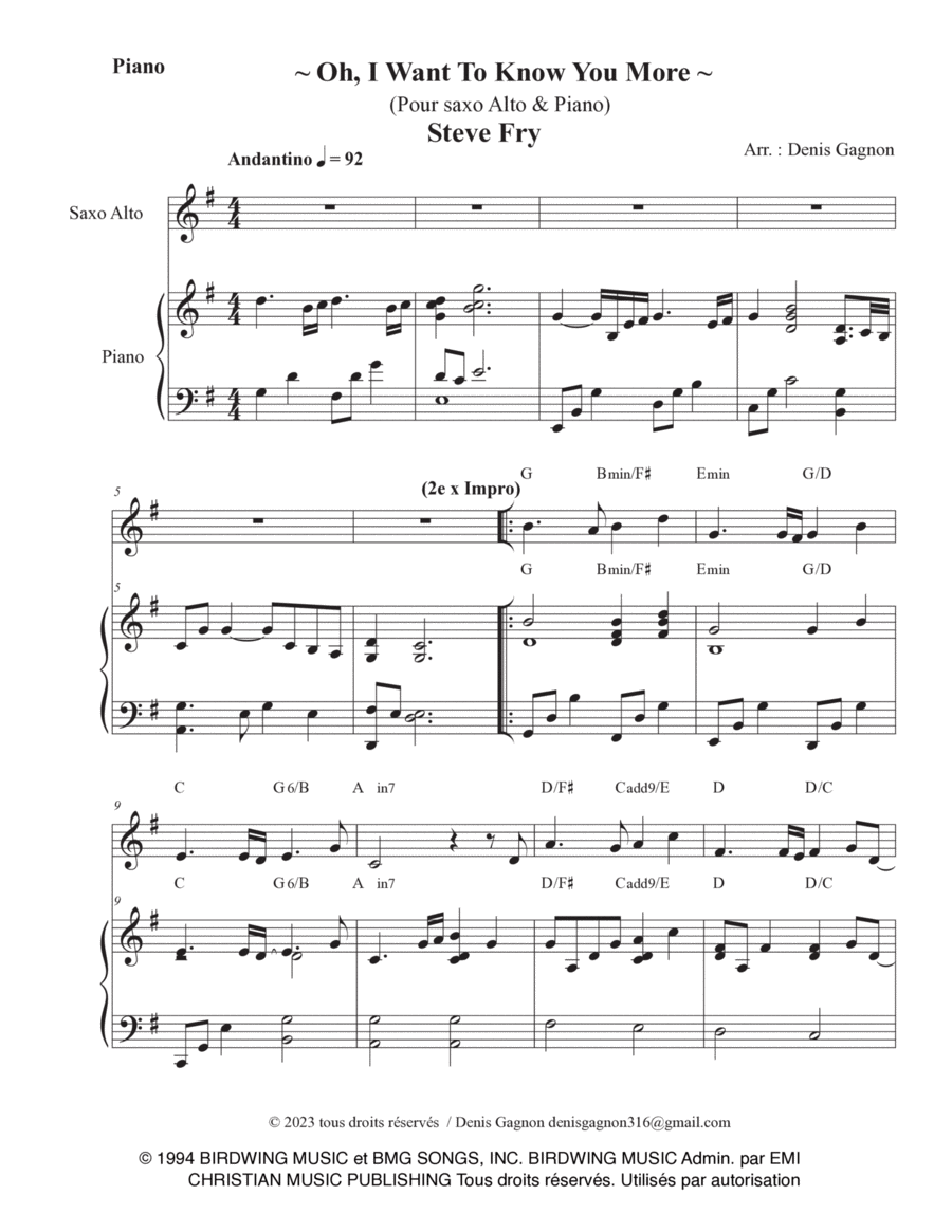 Oh, I Want To Know You More Voice scores gallery preview page 1