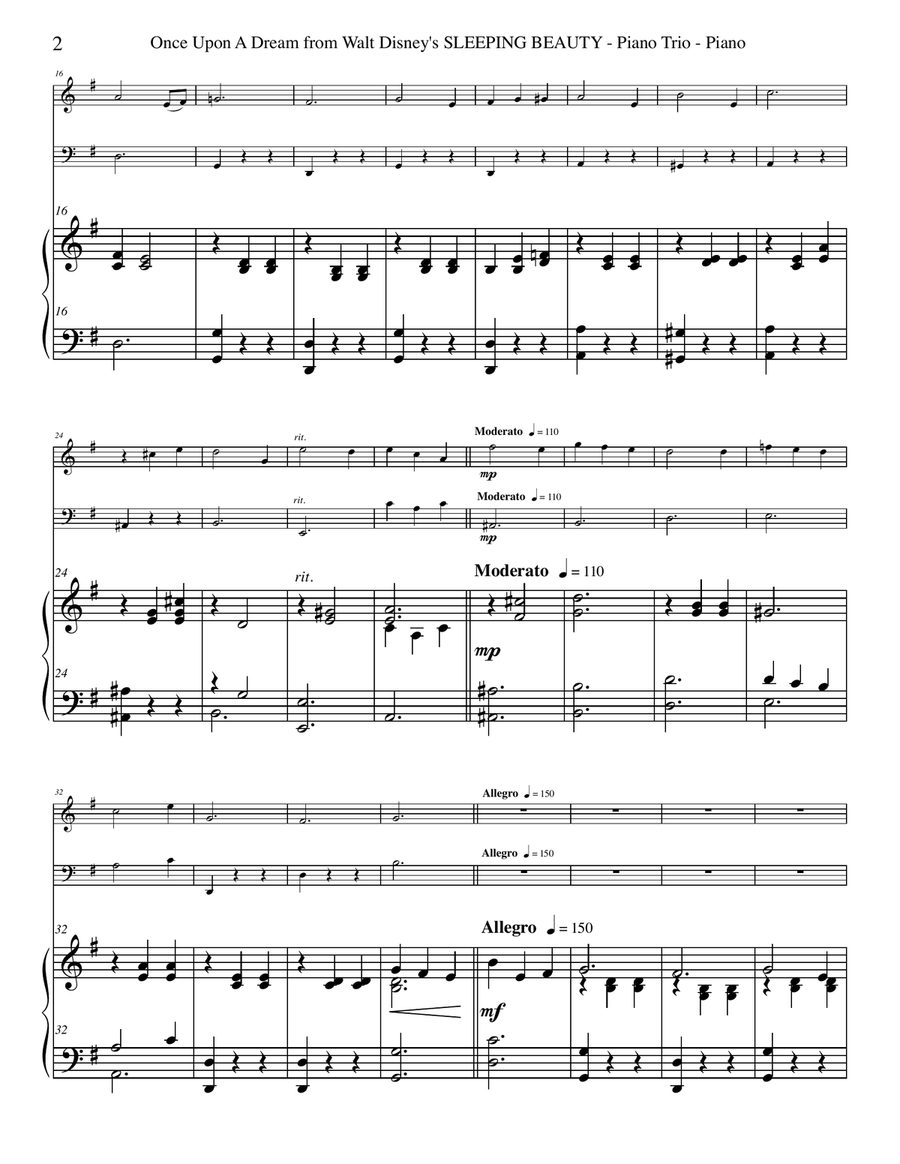 Once Upon A Dream Piano Trio scores gallery preview page 2