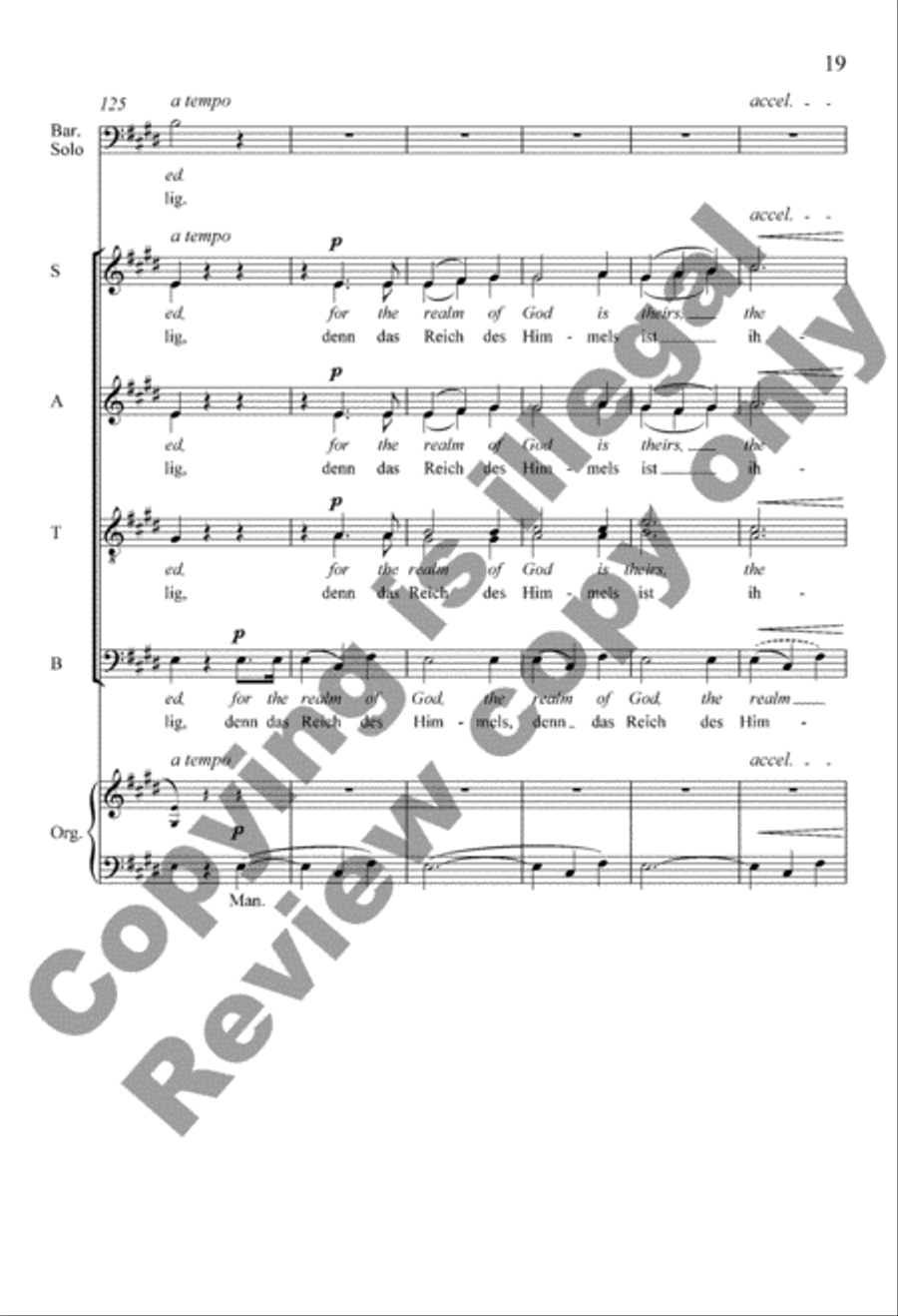 The Beatitudes (Die Seligkeiten) Divisi scores gallery preview page 18