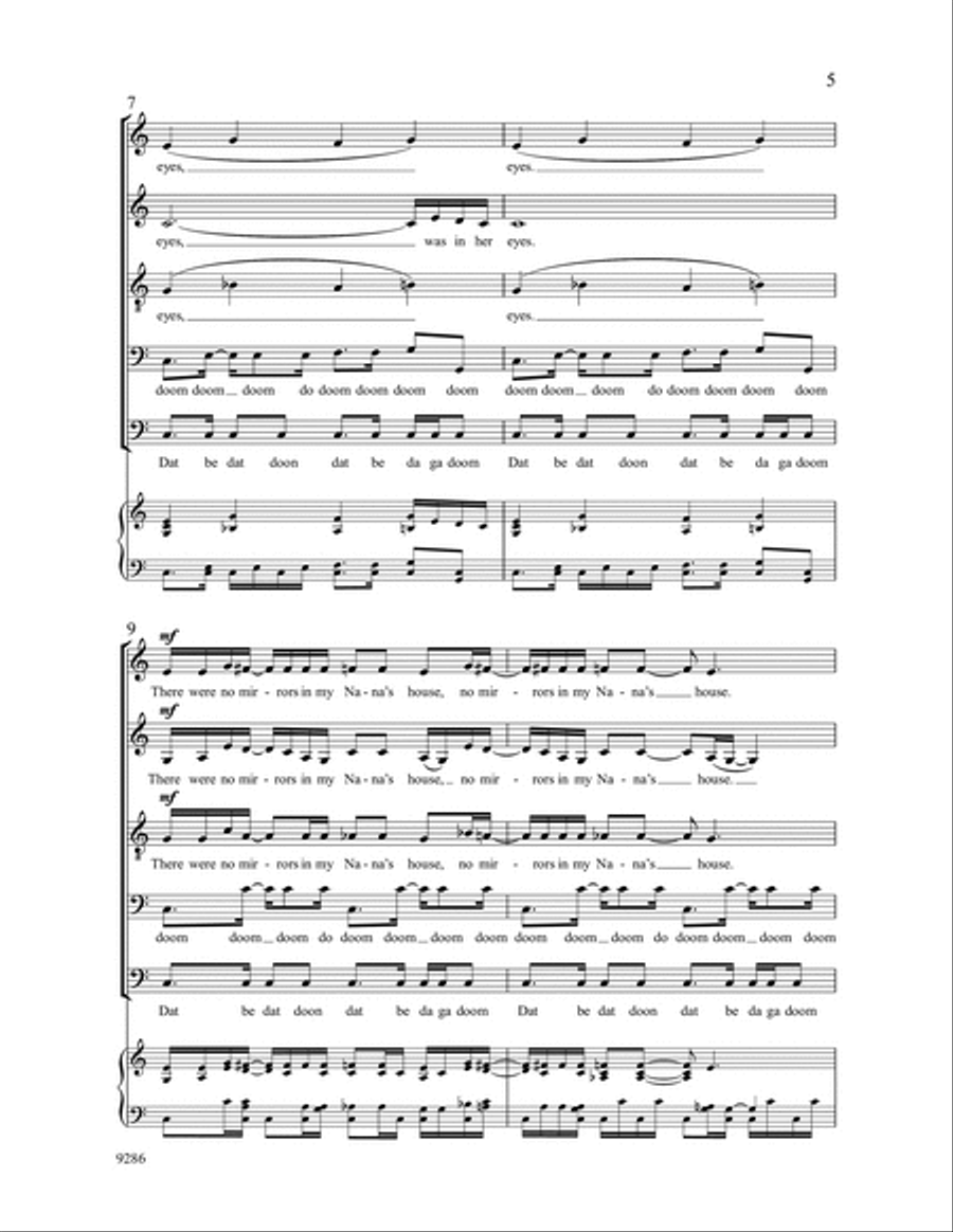 No Mirrors in My Nana's House A Cappella scores gallery preview page 5