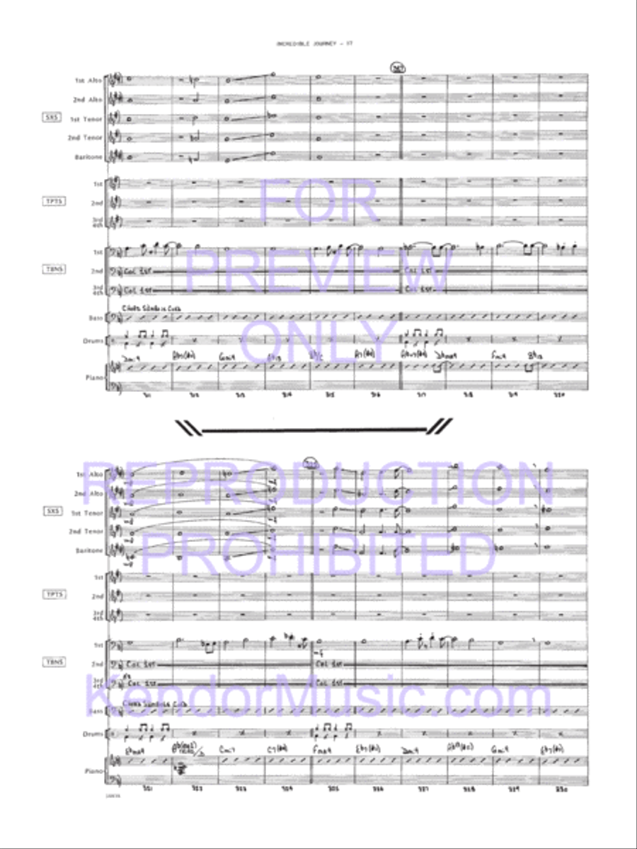 Incredible Journey Incredible Journey Jazz Ensemble scores gallery preview page 18