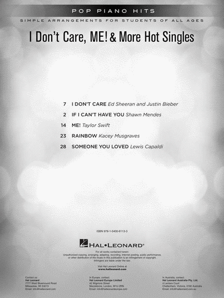 I Don't Care, Me! & More Hot Singles