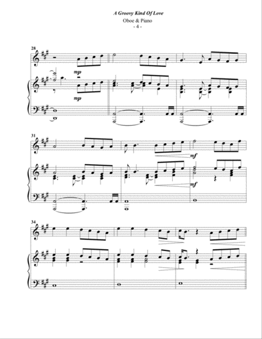 A Groovy Kind Of Love Piano scores gallery preview page 4