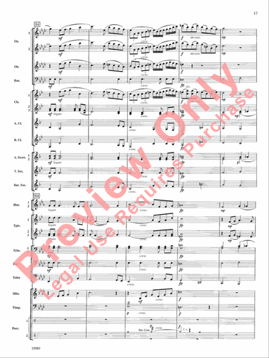Sailing Songs Concert Band scores gallery preview page 18