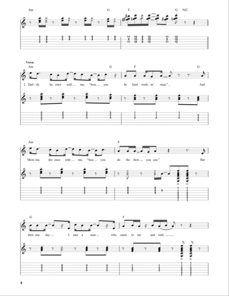 Smoke Two Joints Smoke Two Joints Guitar Tablature scores gallery preview page 4