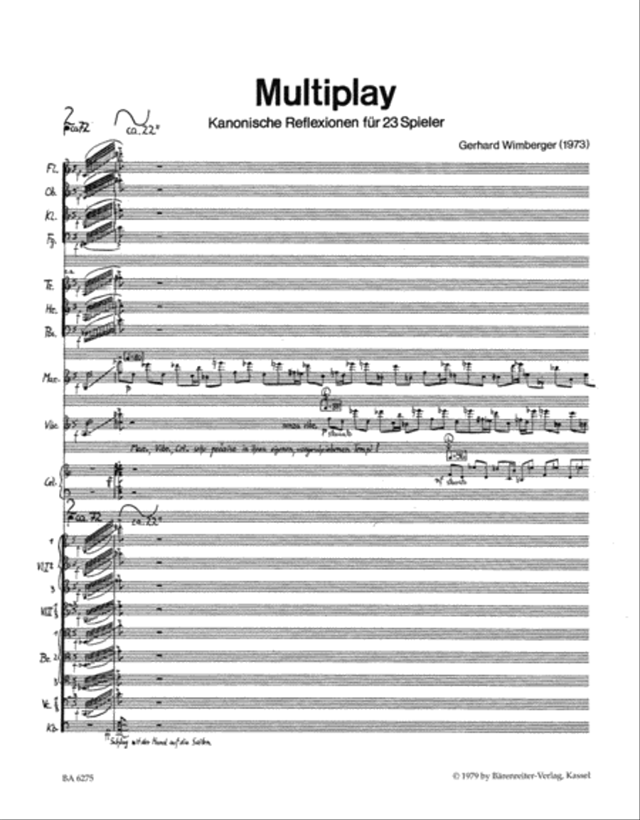Multiplay (1973) Orchestra scores gallery preview page 2