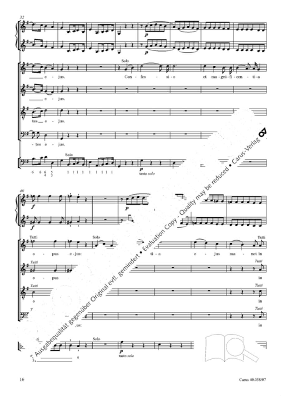 Vesperae solennes de Dominica 4-Part scores gallery preview page 21