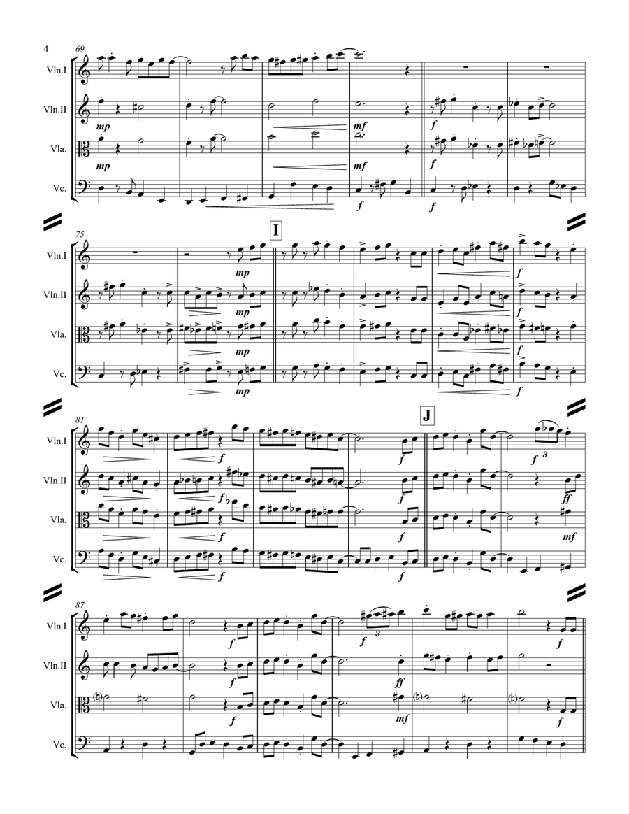 Let It Snow! Let It Snow! Let It Snow! String Quartet scores gallery preview page 5