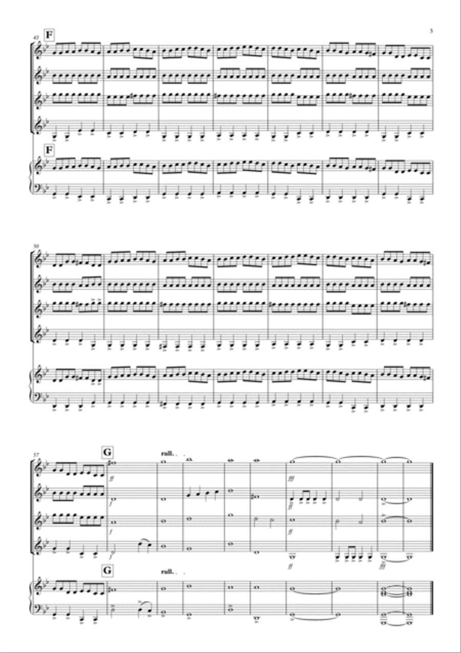 Toccata Rocks! for Saxophone Quartet Saxophone Quartet scores gallery preview page 3