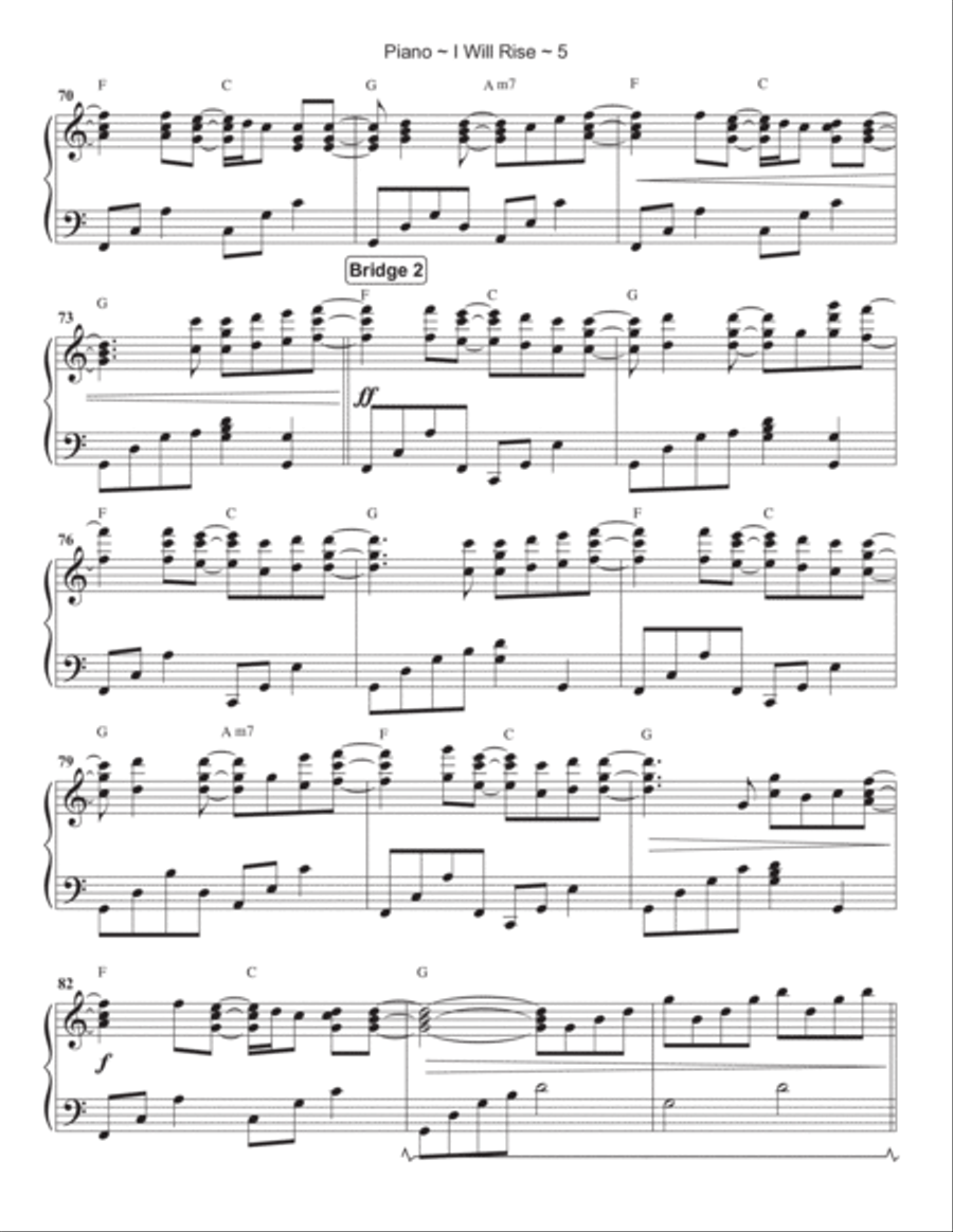 I Will Rise Piano Solo scores gallery preview page 6