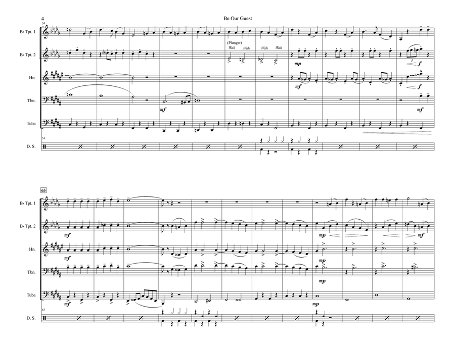 Be Our Guest Brass Quintet scores gallery preview page 4