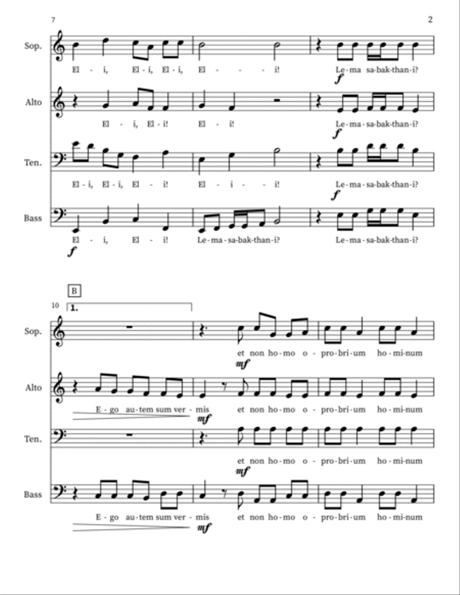 Eli, Eli! 4-Part scores gallery preview page 2