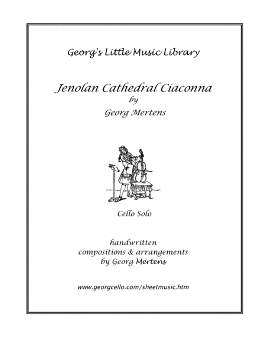 Cathedral (Jenolan) Ciaconna for cello solo Cello Solo scores gallery preview page 1