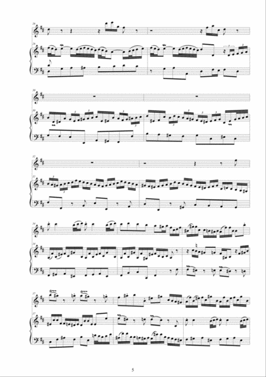 20 Flute Sonatas for Flute and Harpsichord or Piano - Scores and Part Flute scores gallery preview page 5