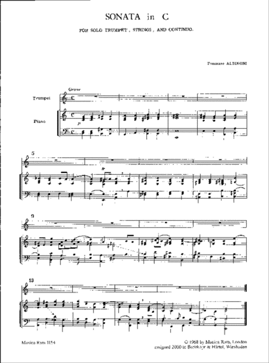 Sonata in C Trumpet Solo scores gallery preview page 2
