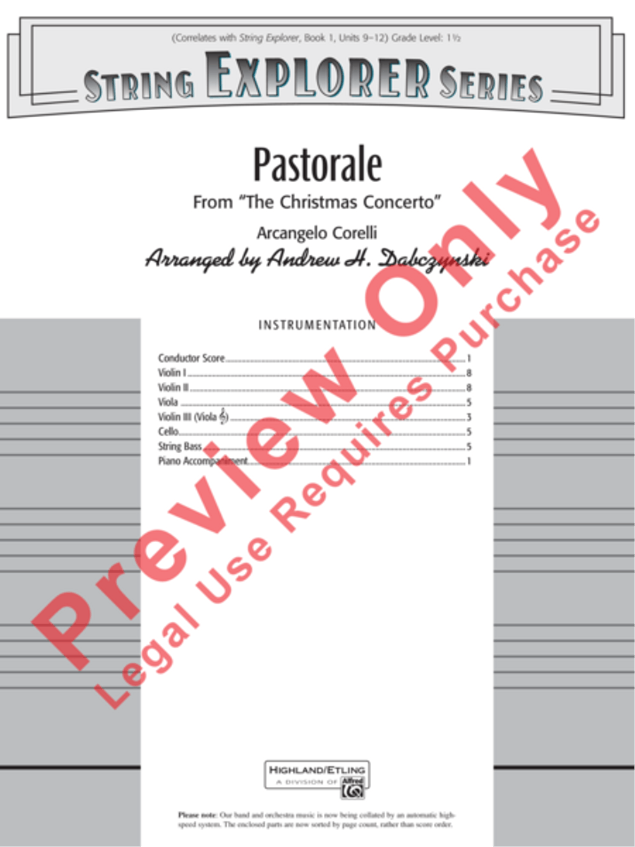 Pastorale (from The Christmas Concerto) String Orchestra scores gallery preview page 2