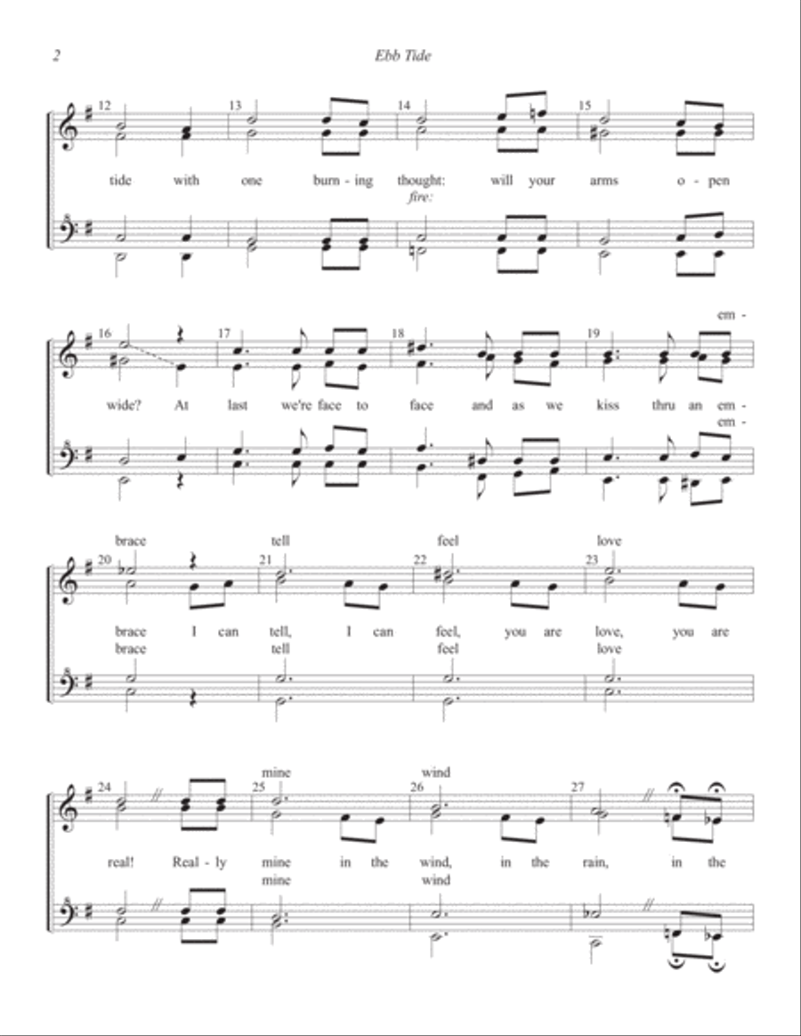 Ebb Tide (arr. Fred King) SSAA scores gallery preview page 2