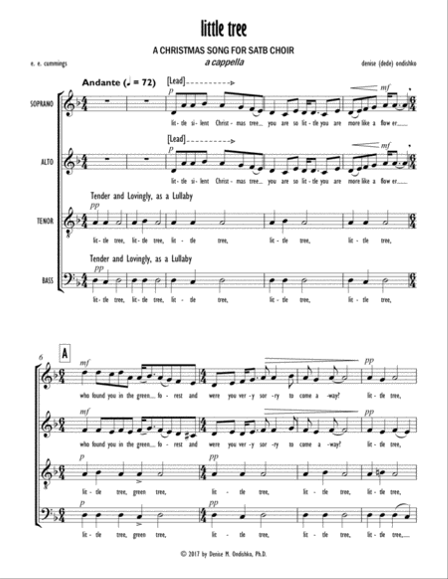Little Tree 4-Part scores gallery preview page 3