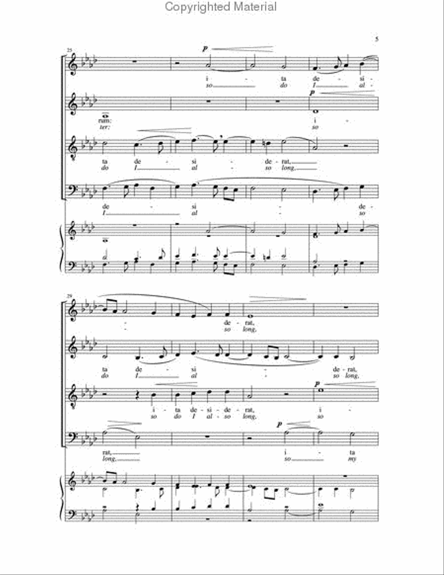 Sicut cervus 4-Part scores gallery preview page 5