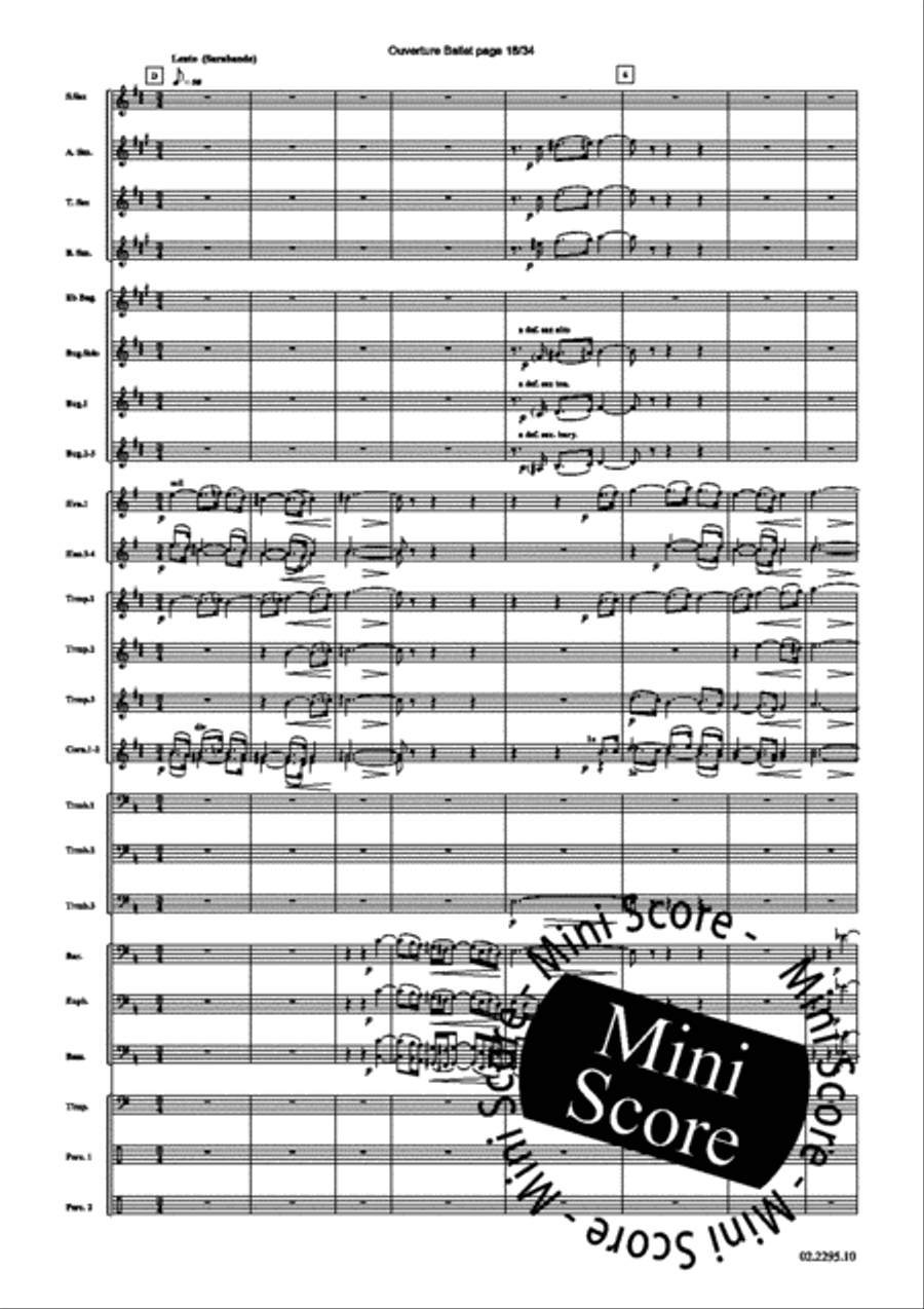 Ouverture de Ballet Fanfare Band scores gallery preview page 22
