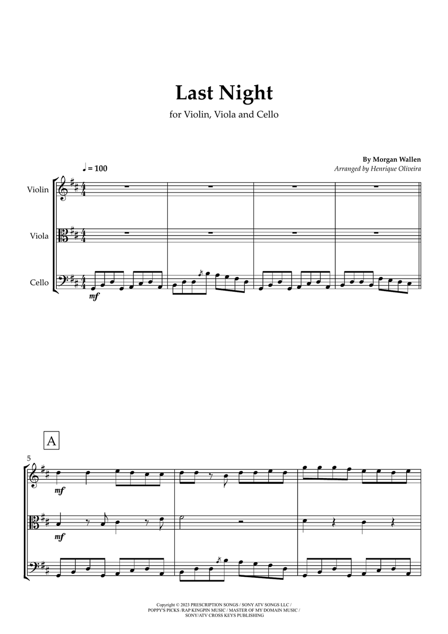 Last Night Last Night String Trio scores gallery preview page 1