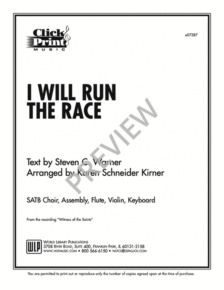 I Will Run the Race