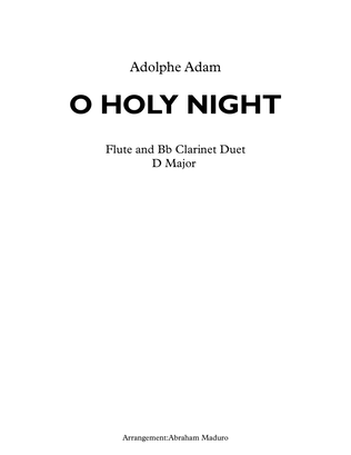 Book cover for O Holy Night Flute and Bb Clarinet Duet