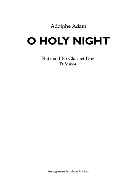 O Holy Night Flute and Bb Clarinet Duet image number null