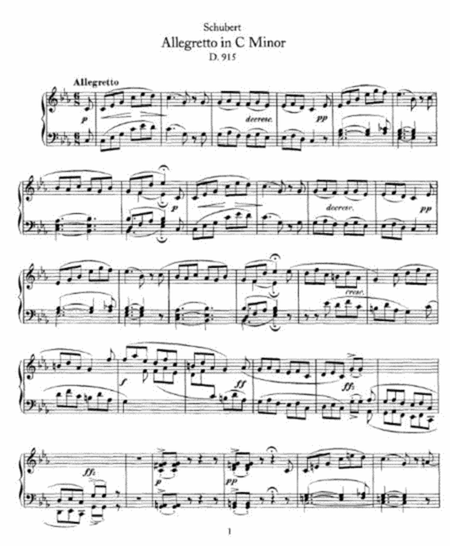 Schubert - Allegretto in C Minor D. 915