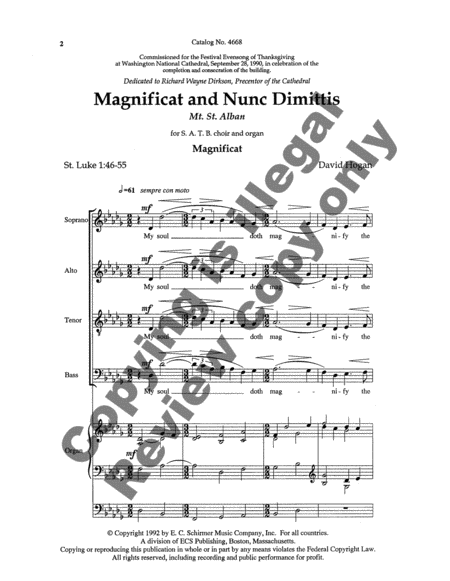 Magnificat & Nunc Dimittis ("Mt. St. Alban")