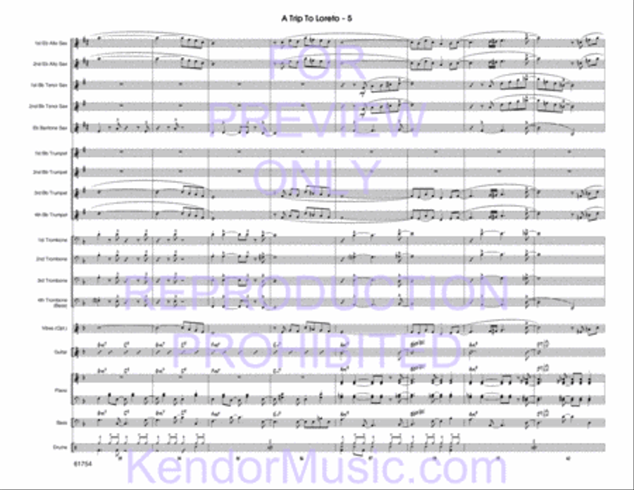 Trip To Loreto, A Trip To Loreto, A Jazz Ensemble scores gallery preview page 7