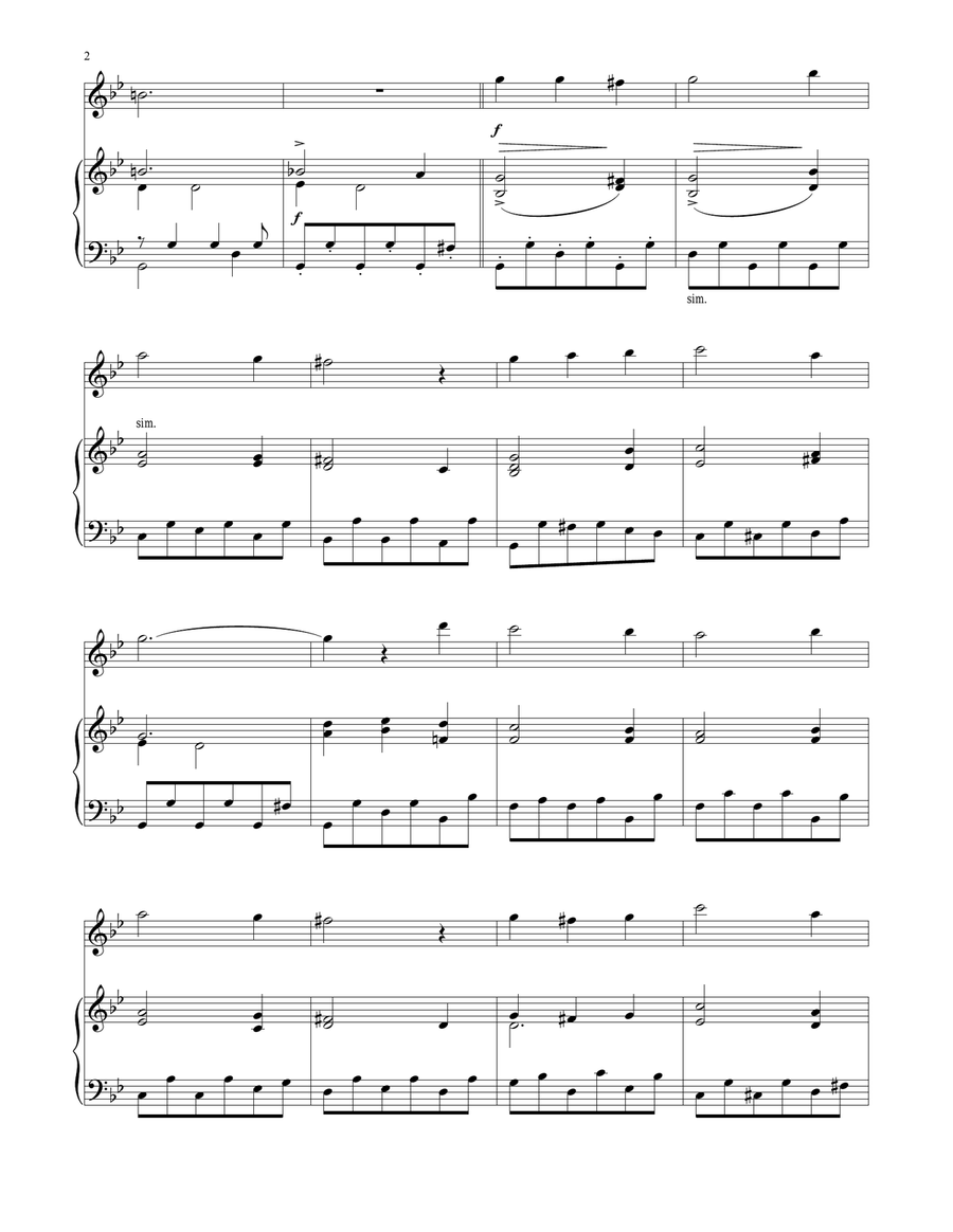 Coventry Carol Flute Solo scores gallery preview page 2