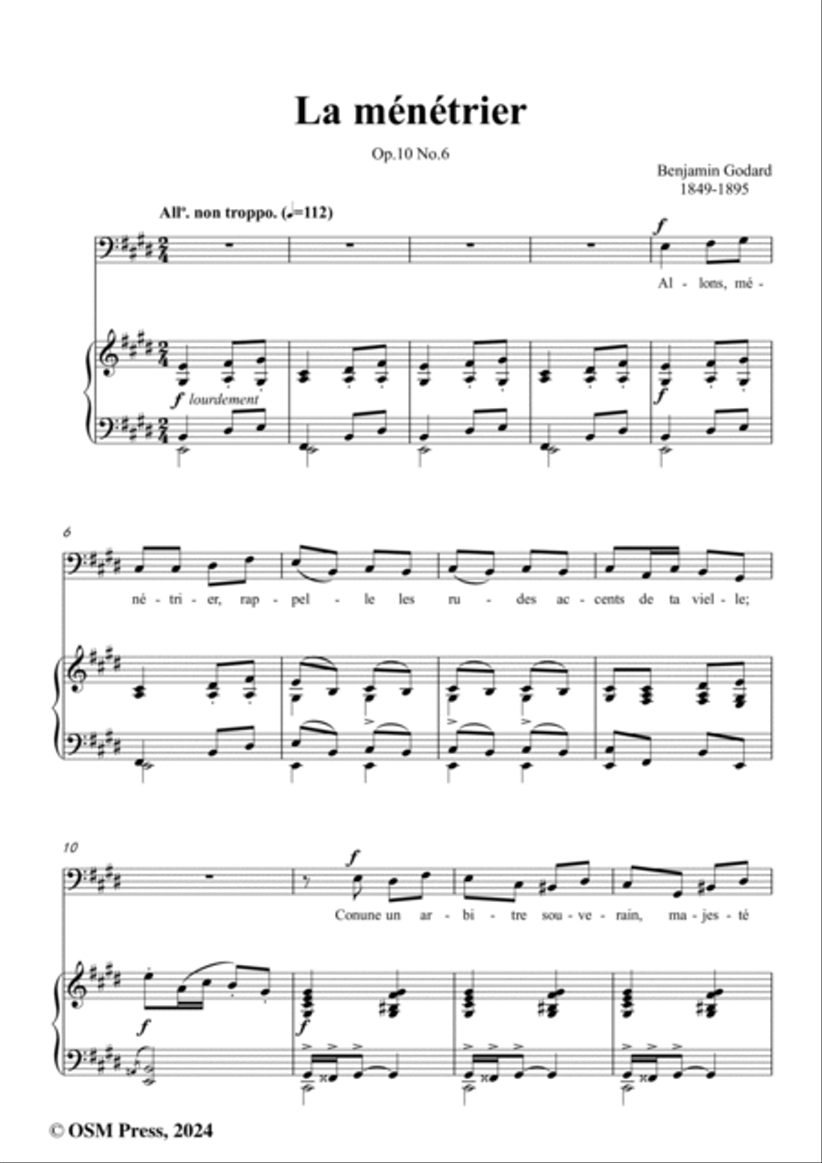 B. Godard-La ménétrier,in E Major,Op.10 No.6 Voice scores gallery preview page 2