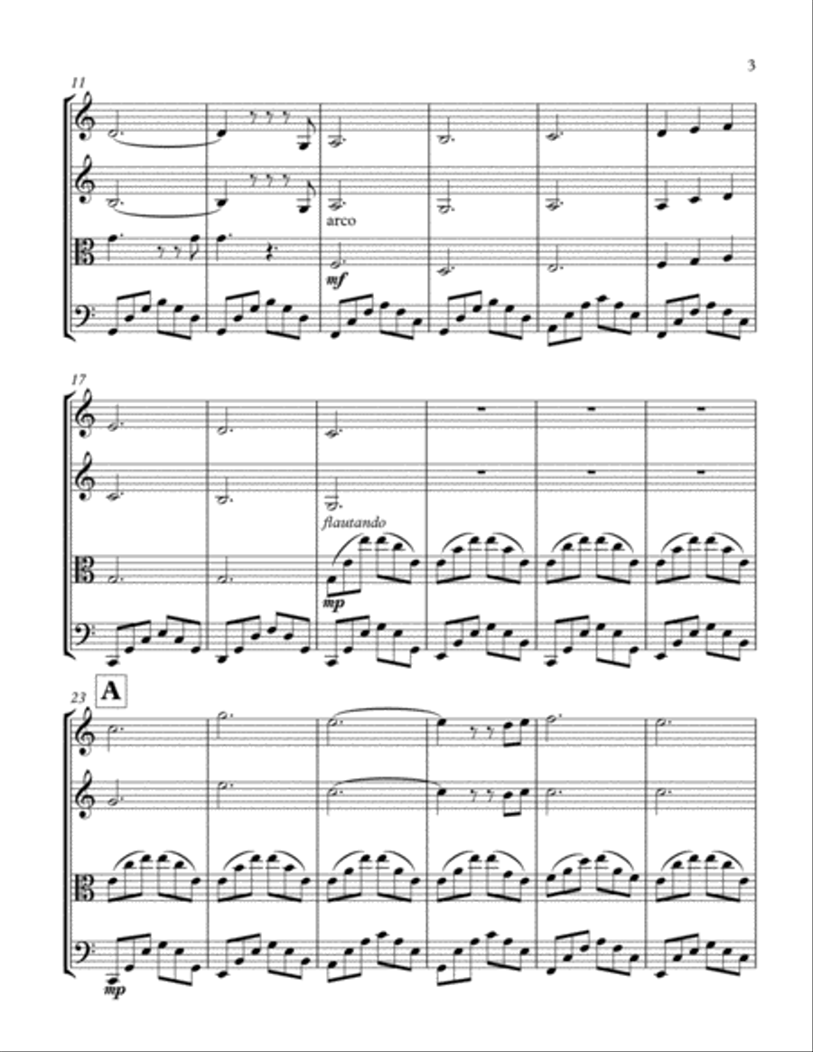 Can't Help Falling In Love String Quartet scores gallery preview page 3