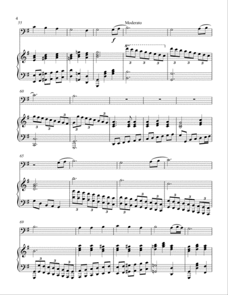 Marvelous Grace of Our Loving Lord (bass C instrument solo) Piano scores gallery preview page 5