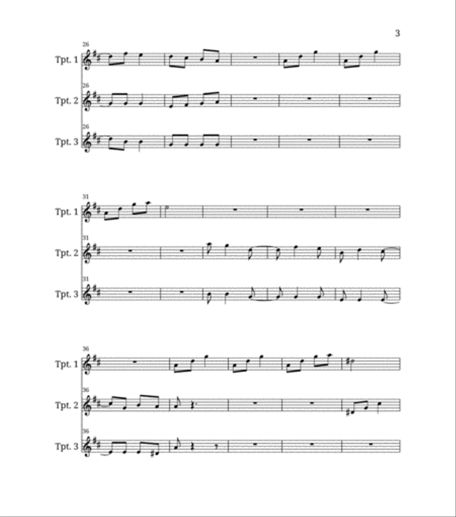 Jupiter, From the Planets Brass Ensemble scores gallery preview page 3