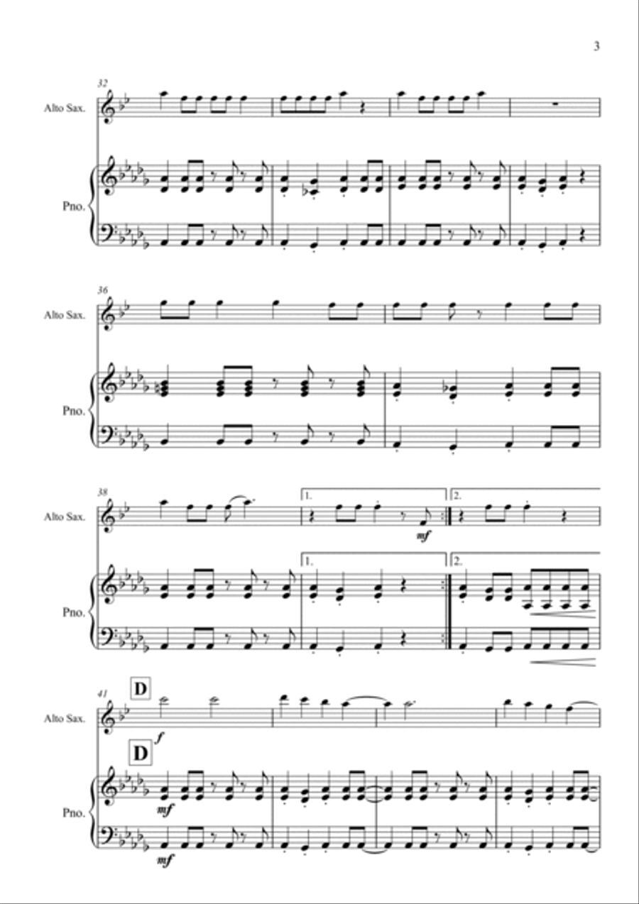 Giddy Up! Alto Saxophone scores gallery preview page 3
