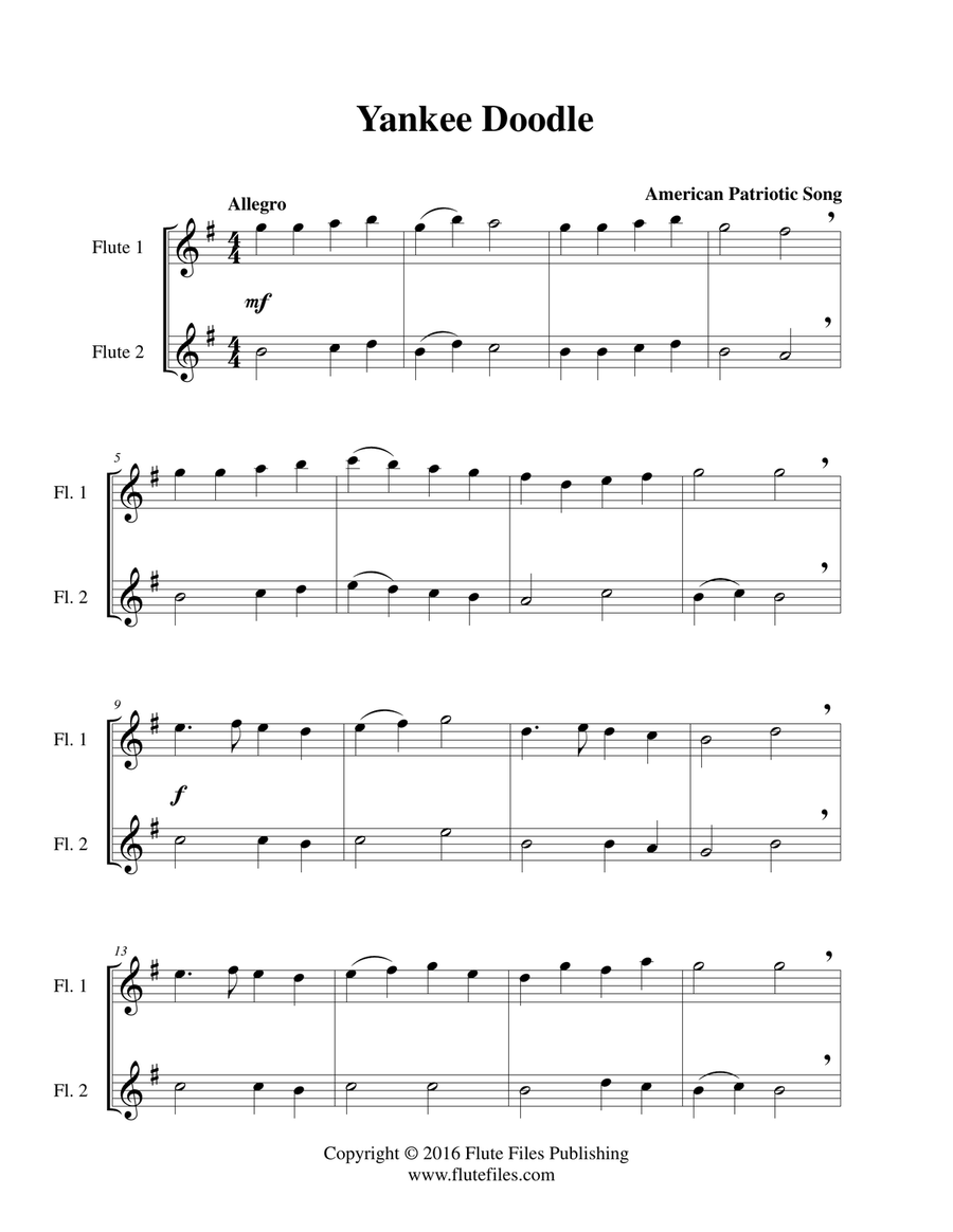 Yankee Doodle - Flute Duet Flute Duet scores gallery preview page 3