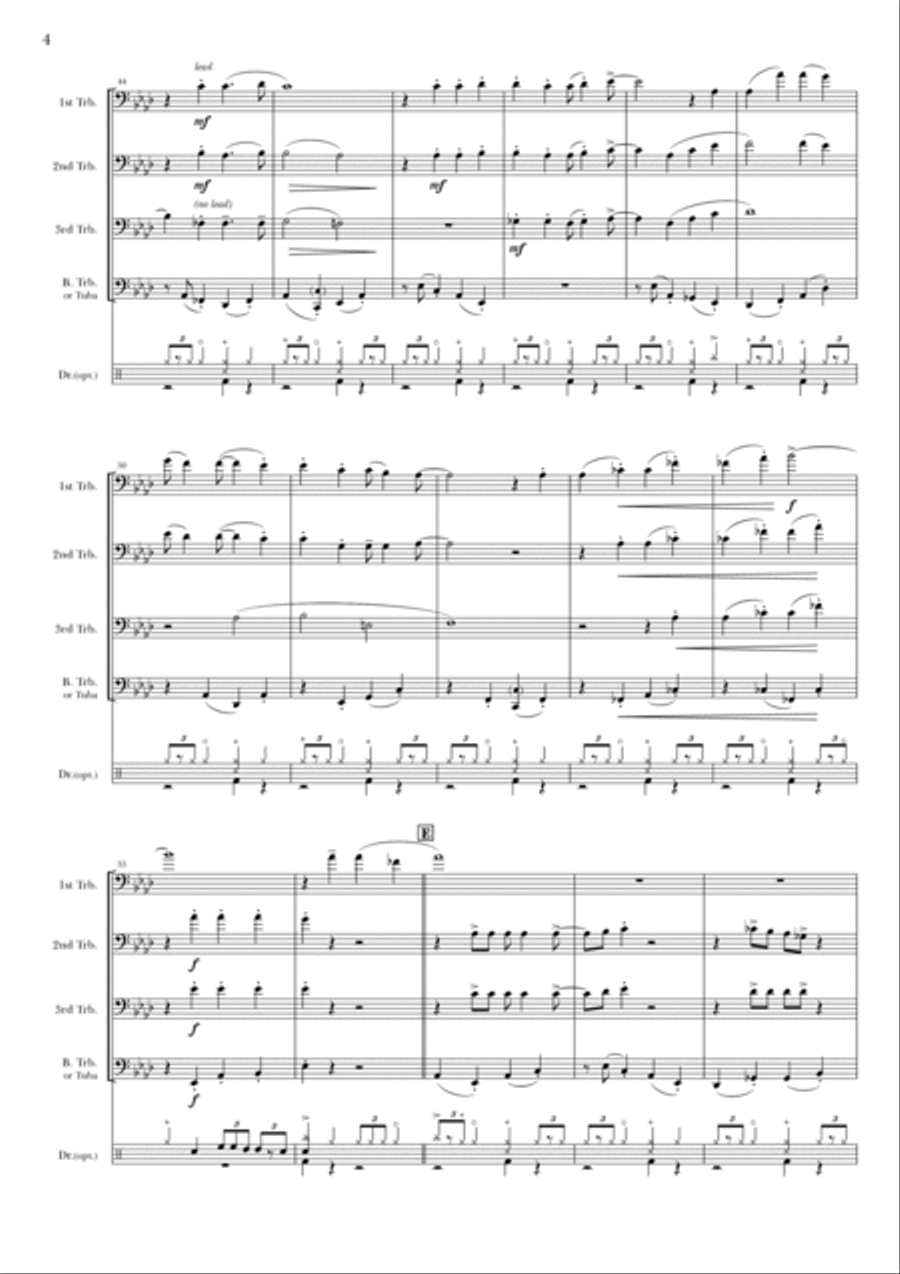 Remember Me (Lullaby) Brass Quartet scores gallery preview page 4