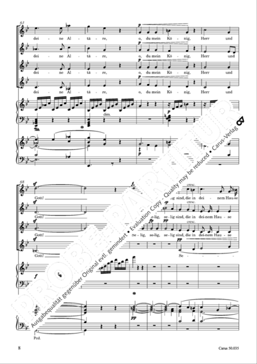 How beautiful is thy dwelling place (Wie lieblich sind deine Wohnungen) SSAA scores gallery preview page 9