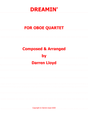 Book cover for Dreamin' Oboe quartet