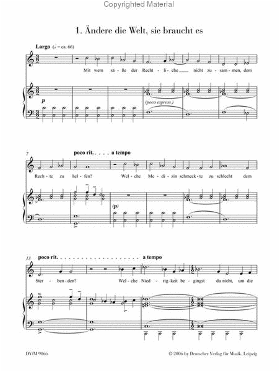Aendere die Welt, sie braucht es Voice Solo scores gallery preview page 2